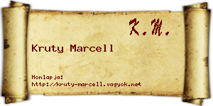 Kruty Marcell névjegykártya